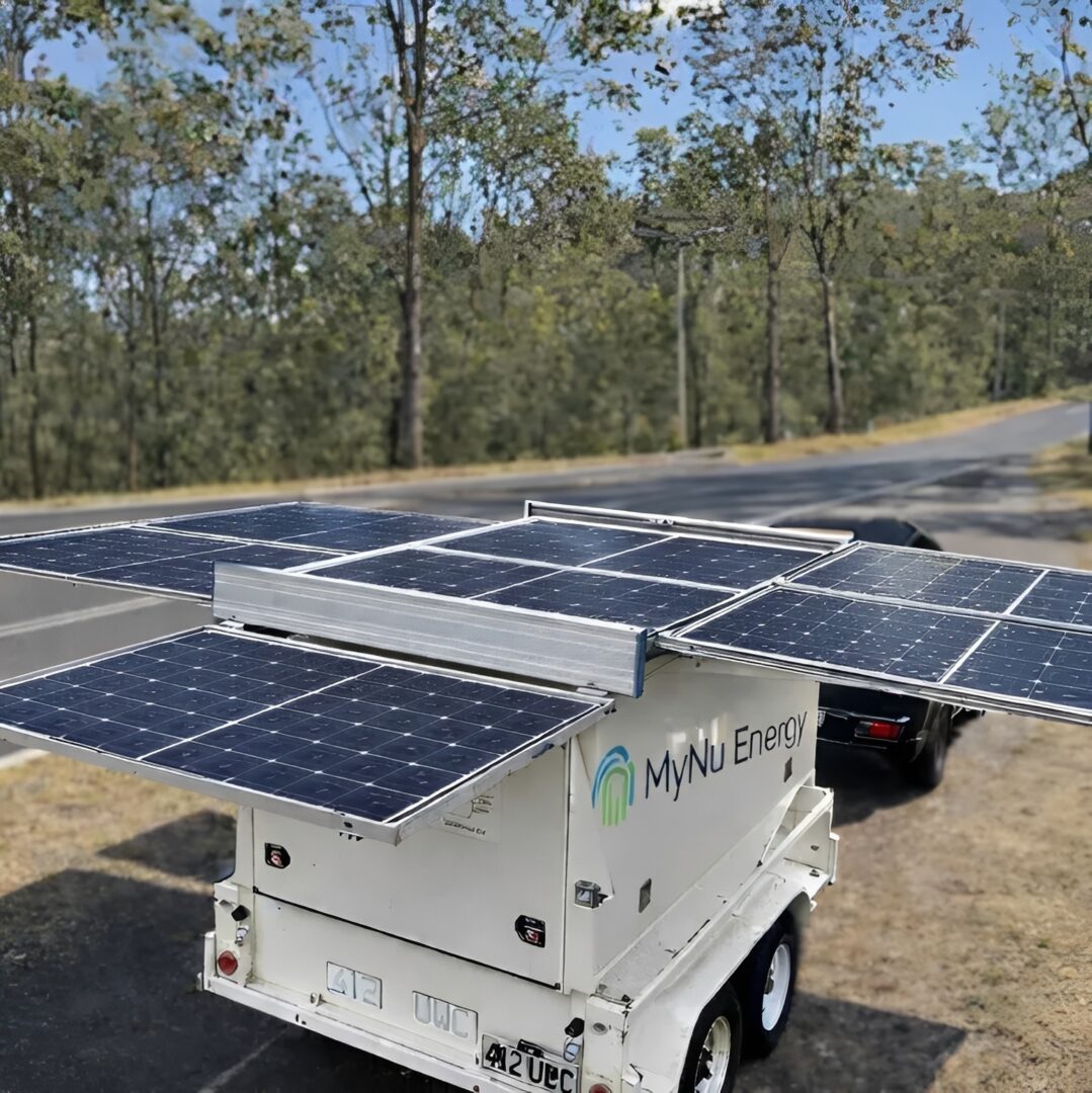 Portable solar power generator on wheels